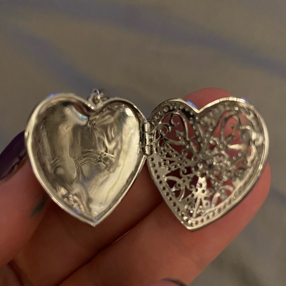 925 Sterling Silver Heart Locket with Diamond details from Gordon Jewelers! - Picture 4 of 8
